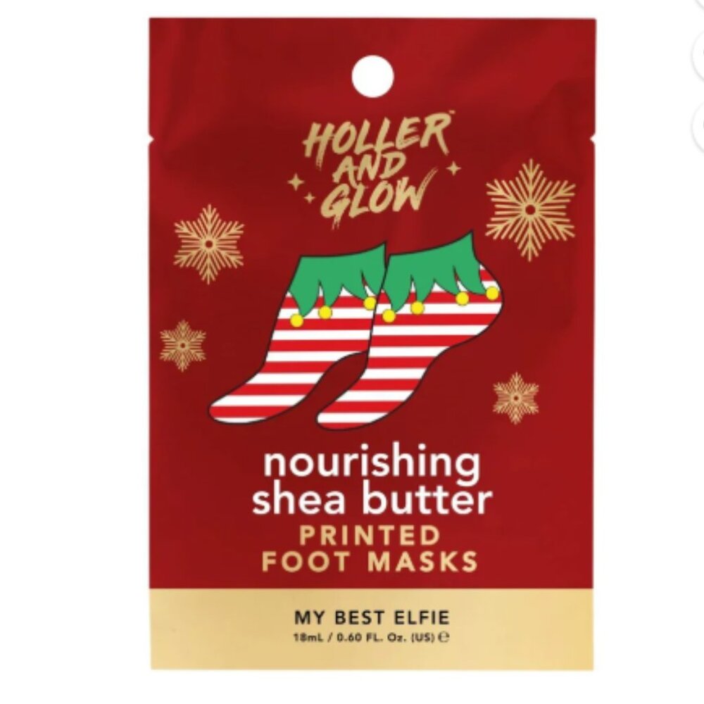 ❤️ Holler and Glow Foot Mask Holiday Theme Shea Butter Korea NEW